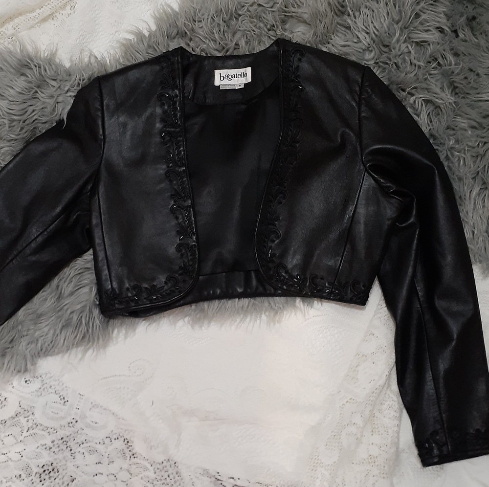Bagatelle Cropped Leather Jacket